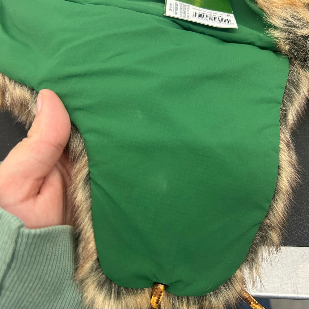 The Cuddle Collab Adult Faux Fur Trapper Hat - Dark Green - Picture 2 of 2